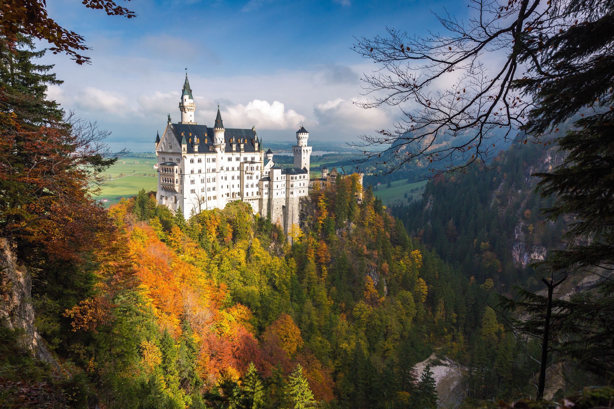 The amazing wonderful Neuschwanstein castle in the Bavaria region in Germany